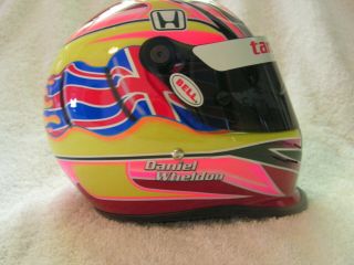 Dan Wheldon Signed Autographed Mini 1/2 Scale Racing Helmet Indy 500 Indycar 3