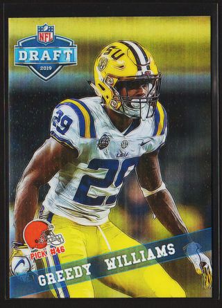 Greedy Williams 1/100 2019 Nfl Draft Card Rc Cleveland Browns