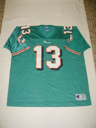 Vintage Dan Marino Miami Dolphins Nfl Football Jersey Size 52 Xxl (2xl) Champion