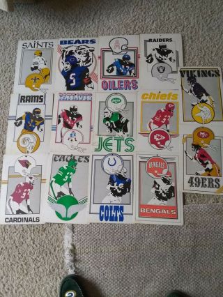 1974 Nfl Football Fleer Big Signs Cards (26 Different Teams)