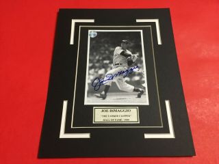 Joe Dimaggio Signed 4x6 Photo With Certificate Of Authenticity -