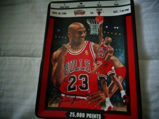 Michael Jordan 1997 Upper Deck 25,  000 Points Bradford Exchange Plate.