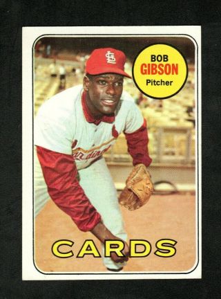 Bob Gibson 1969 Topps Card 200 St Louis Cardinals Ex - Mt,