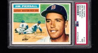 Vintage Graded Baseball Card - 1956 Topps - 143 - Jim Piersall - Psa Nm 7