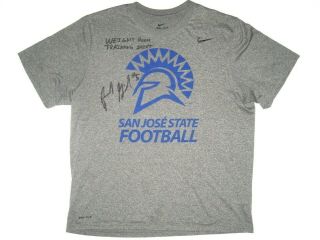 Frank Ginda Training Worn San Jose State Spartans Football Weight Lifting Shirt