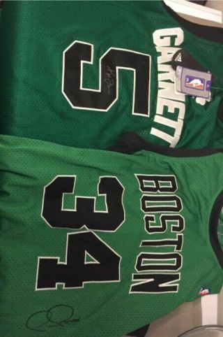 Kevin Garnett And Paul Pierce Autograph Jerseys Boston Celtics