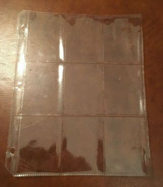 200 Pre - Owned Enor 9 - Pocket Plastic Sheets - Semi Rigid,