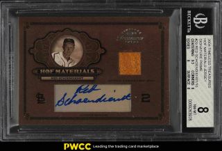 2004 Timeless Treasures Hof Prime Red Schoendienst Auto Patch /10 Bgs 8 (pwcc)