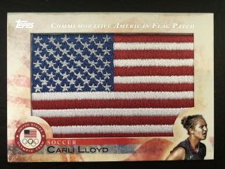 2012 Topps Olympics Carli Lloyd American Flag Patch Card - Usa World Cup Uswnt