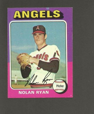 Nolan Ryan Card 1975 Topps Baseball Vintage California Angels Hofer