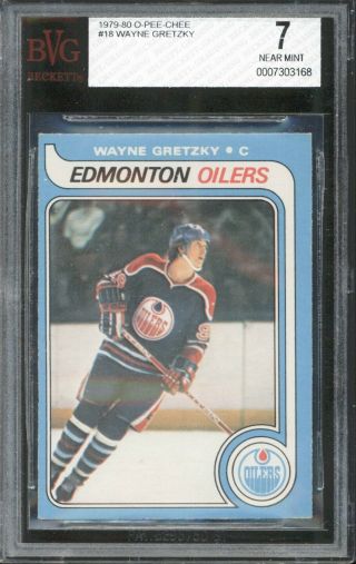 Wayne Gretzky 1979 - 80 O - Pee - Chee 18 Rookie Card Bvg Near 7