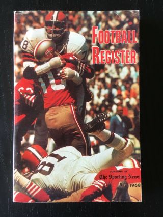 1968 Edition The Sporting News Football Register Soft Cover Book Vintage 2219