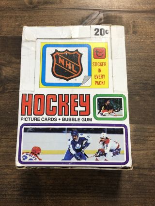 1978/79 Topps Hockey Empty Wax Box - Wayne Gretzky Rookie Year With Pack Wrapper