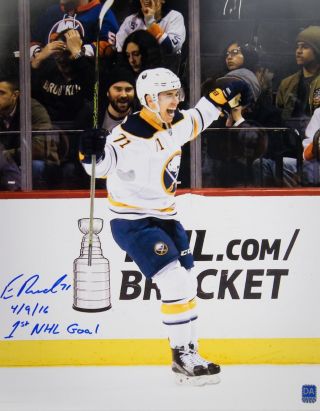 Evan Rodrigues Autographed Buffalo Sabres 11x14 Hockey Photo