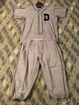Vintage Baseball Uniform 1950s Quality Jersey And Pants