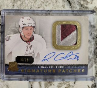2013 14 Upper Deck The Cup Nhl All - Star Signature Patches Logan Couture 16/25
