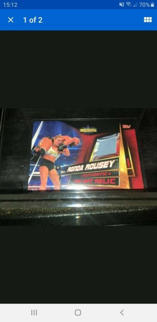 Wwe Topps Slam Attax Universe Ronda Rousey Mat Relic