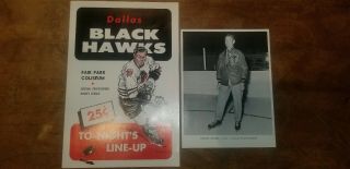 Dallas Black Hawks Central Professional Hockey League 67 - 68 Playing Guide