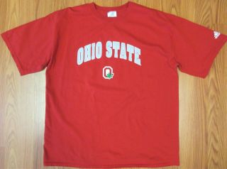 Vtg Ohio State Buckeyes Mens Adidas 100 Cotton T - Shirt Ec Sz X - Large,  Xl