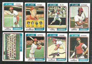 1974 Topps St Louis Cardinals Team Set (28) Gibson Brock T/c,  Rc,  Exmt - Nm