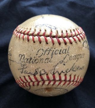 1936 Spalding Official International League Autographed Baseball Rare Signed