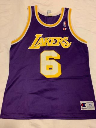 90s Eddie Jones Lakers Jersey Number 6.  Not Lebron James