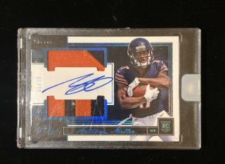Anthony Miller 2018 Panini One Auto/2 Color Jersey Rookie Card Serial 89/99