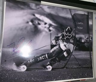 Bode Miller Signed 8x10 Winter Olympics B&w Photo Signed On Person.  Tahoe Golf