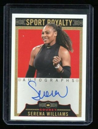 2018 Ud Goudey Sport Royalty Serena Williams Auto Autograph Card Sra - Sw Tennis