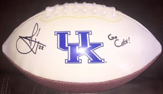 Jared Lorenzen Autographed Signed Uk Logo Football W/coa Kentucky Wildcats