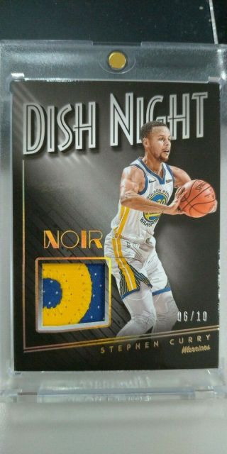 /10 Stephen Curry 2018 - 19 18/19 Noir Dish Night Prime Patch Letter " 3 " 0?