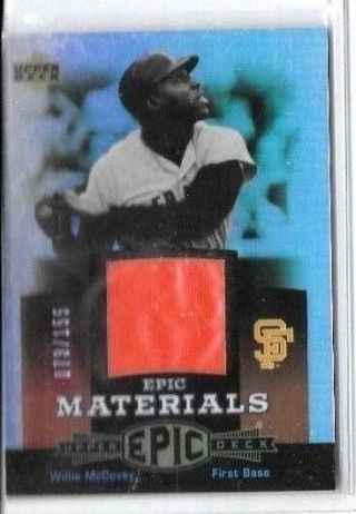 Willie Mccovey 2006 Ud Epic Materials Red Edition Game Jersey /155