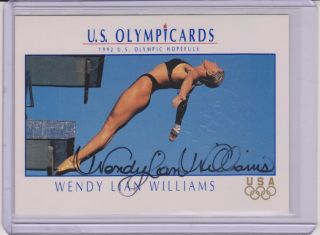Rare 1992 Olympic Wendy Lian Williams Autograph Card 38 Usa Certified Auto