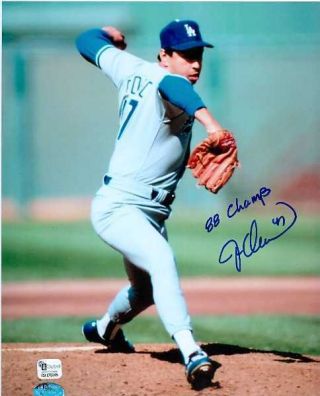 Jesse Orosco Autographed 8x10 Photo (los Angeles Dodgers) Inscribed " 88 Champs "