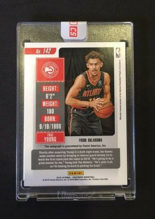 2018 - 19 Contenders TRAE YOUNG Rookie Ticket Cracked Ice Auto 01/20 1/1 2