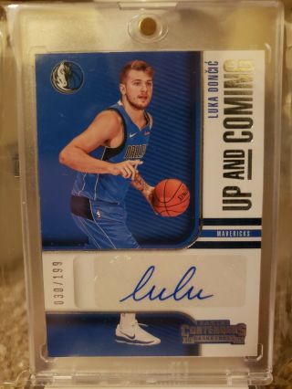 2018 - 19 Panini Contenders Luka Doncic Up And Coming Rc Auto /199 Sweet