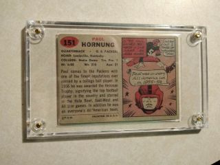 1957 Topps 151 Paul Hornung Football Card Near 3