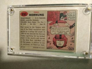 1957 Topps 151 Paul Hornung Football Card Near 4