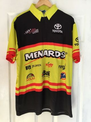 Brandon Jones 2018 Menards Jgr Toyota Pit Crew Race Day Shirt Size Lg