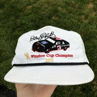 1993 Dale Earnhardt Sr Winston Cup Champion 3 Goodwrench Snap Back Hat Vtg