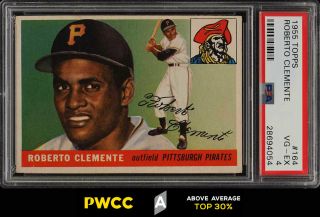 1955 Topps Roberto Clemente Rookie Rc 164 Psa 4 Vgex (pwcc - A)
