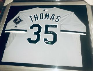 Frank Thomas Signed/autographed Chicago White Sox Framed Jersey - Psa & Tristar