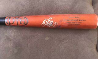 Jorge Ona Game Signed Baseball Bat Autographed Auto San Diego Padres Oña