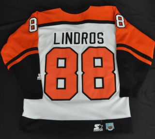 Eric Lindros Philadelphia Flyers Starter Jersey White Mens Medium