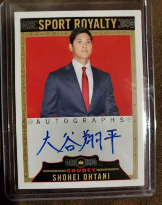 Shohei Ohtani Rc Auto 2018 Ud Goodwin Champions Sport Royalty Autographs Sra - Oh