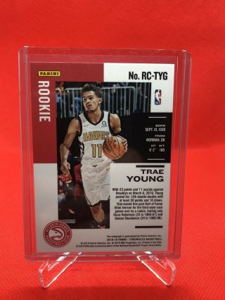 2018 - 2019 Chronicles Trae Young Rc Auto 9/25 Sp 3
