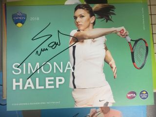 2018 Western & Southern Exclusive Tennis Card Autograph Simona Halep W/ Proof