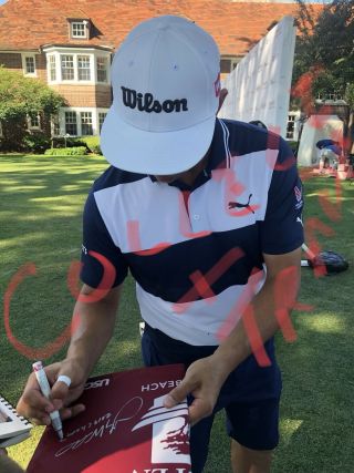 Gary Woodland Signed 2019 US Open Flag “2019 Champ” Insc & Ball EXACT PROOF Incl 3