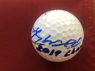 Gary Woodland Signed 2019 US Open Flag “2019 Champ” Insc & Ball EXACT PROOF Incl 4