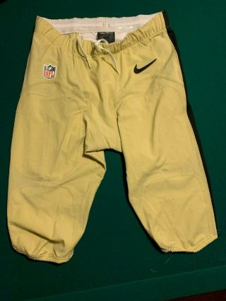 Orleans Saints Size 34 Game Worn / Issued - Drawstring Nike Football Pants